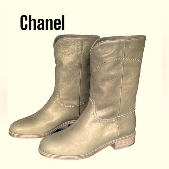 CHANEL Shoes - Chanel Boots Ascot CC Western Cowboy Motto Boots NIB